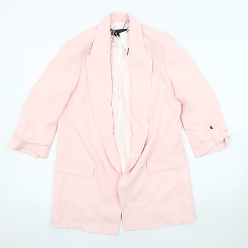 Zara Women's Pink Blazer Size 8 Classic Notch Lapel