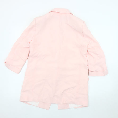Zara Women's Pink Blazer Size 8 Classic Notch Lapel