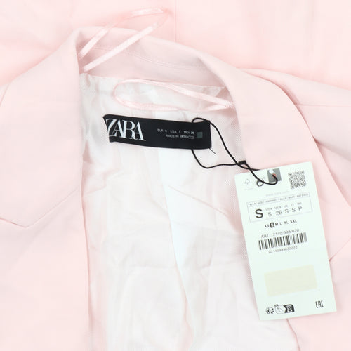 Zara Women's Pink Blazer Size 8 Classic Notch Lapel