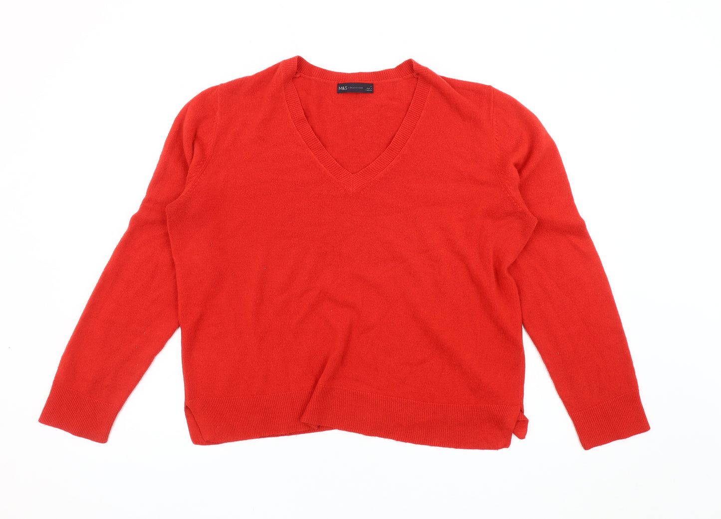 Marks and Spencer Women's Red Pullover Jumper Size 16
