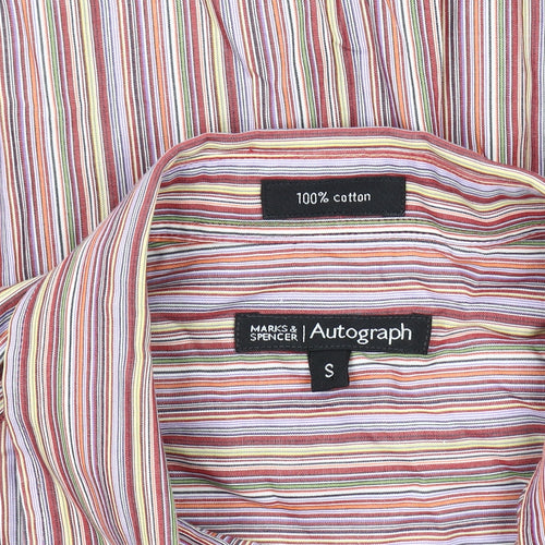 Marks and Spencer Men's Multicoloured Striped Shirt S
