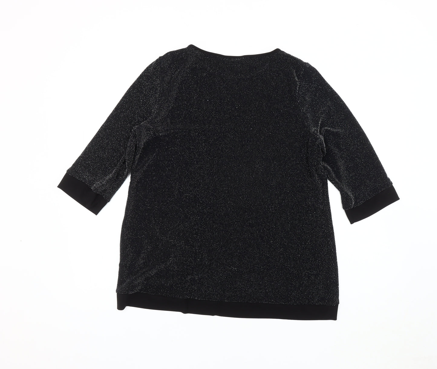 Roman Women's Black Sparkle Top Size 14