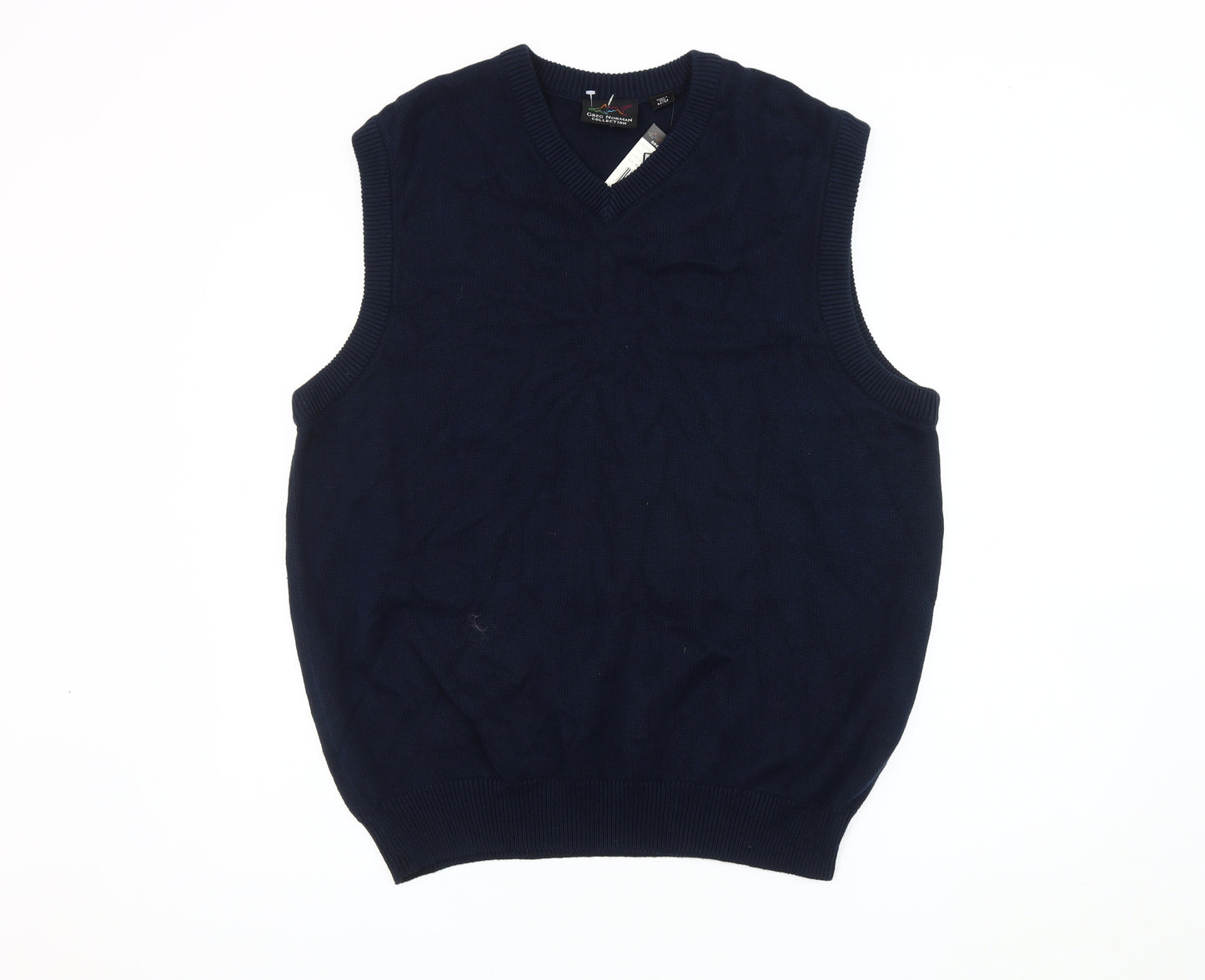Greg Norman Men's Blue Sleeveless Knit Vest M