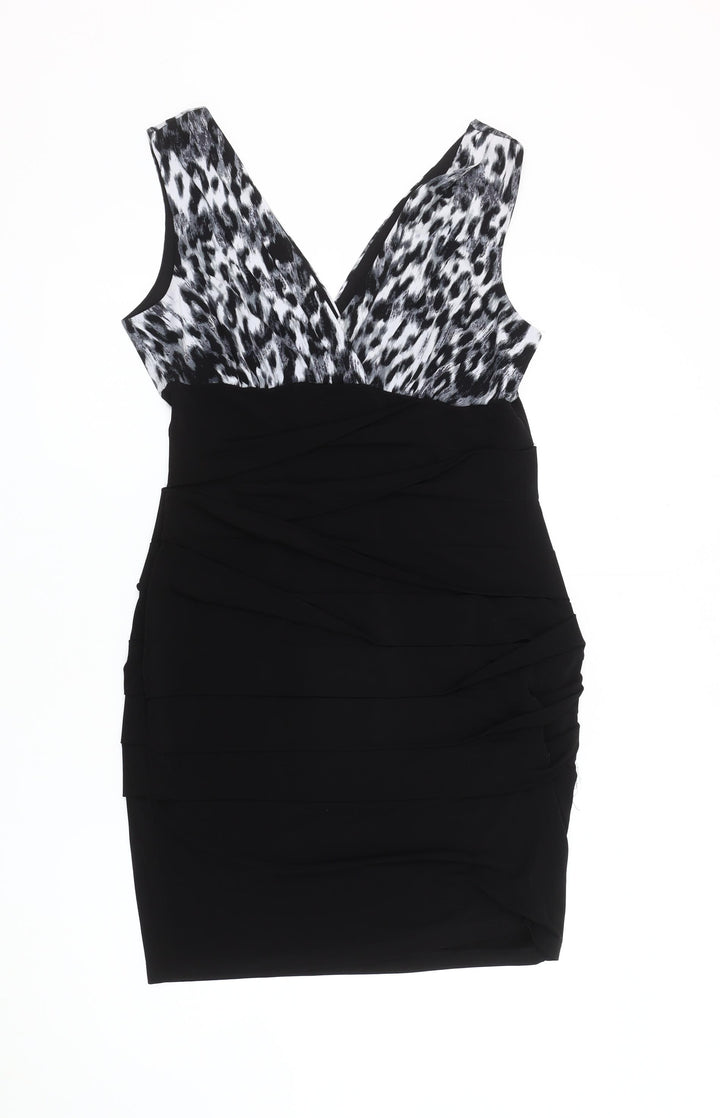 Intermission Women's Black & White Bodycon Dress, Size 12