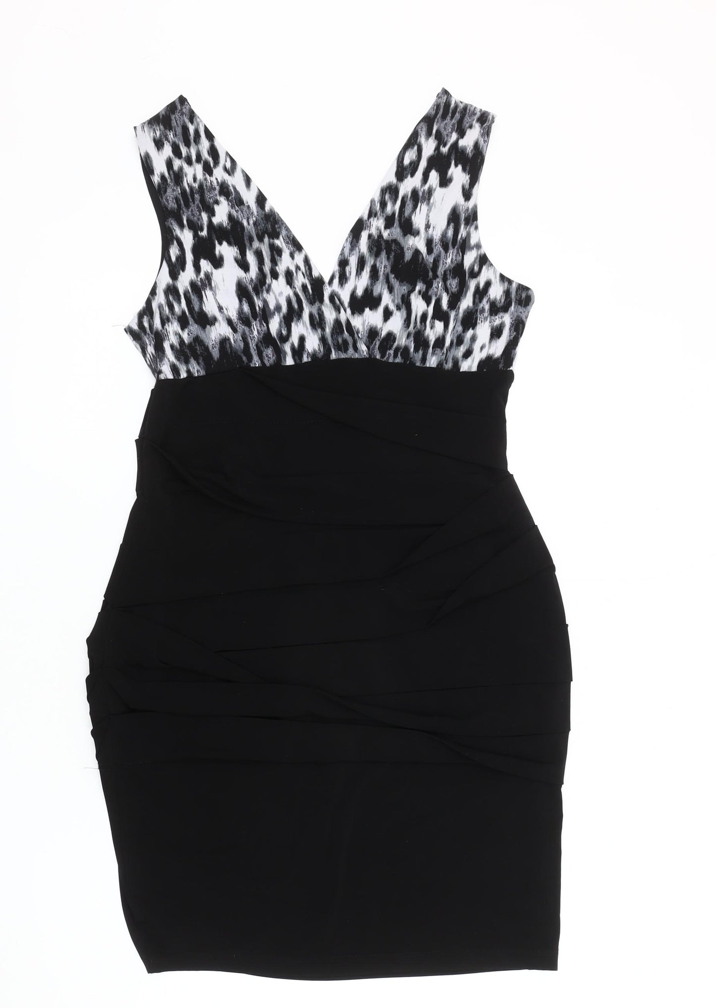 Intermission Women's Black & White Bodycon Dress, Size 12