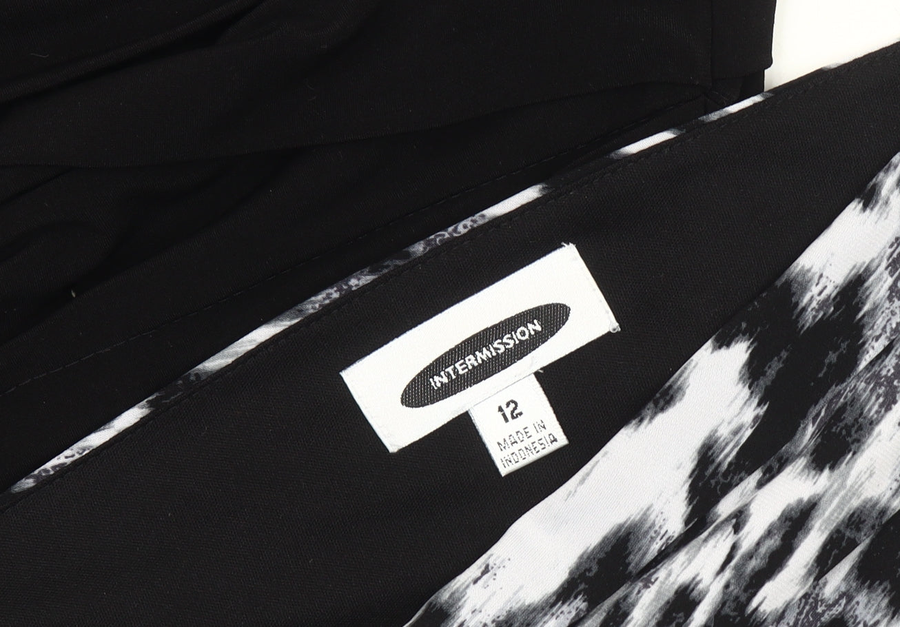 Intermission Women's Black & White Bodycon Dress, Size 12