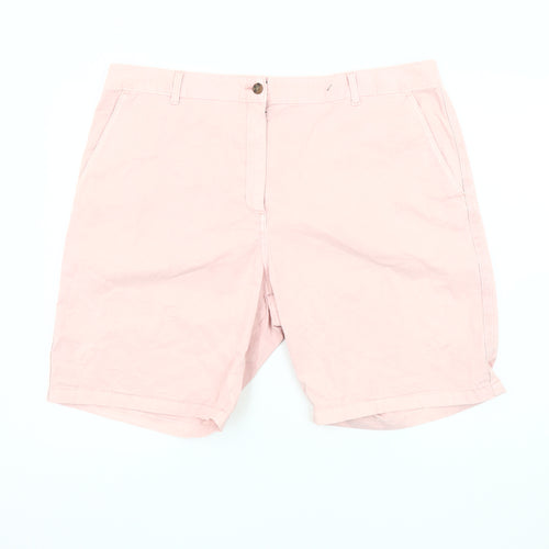 Marks and Spencer Unisex Pink Chino Shorts Size 20