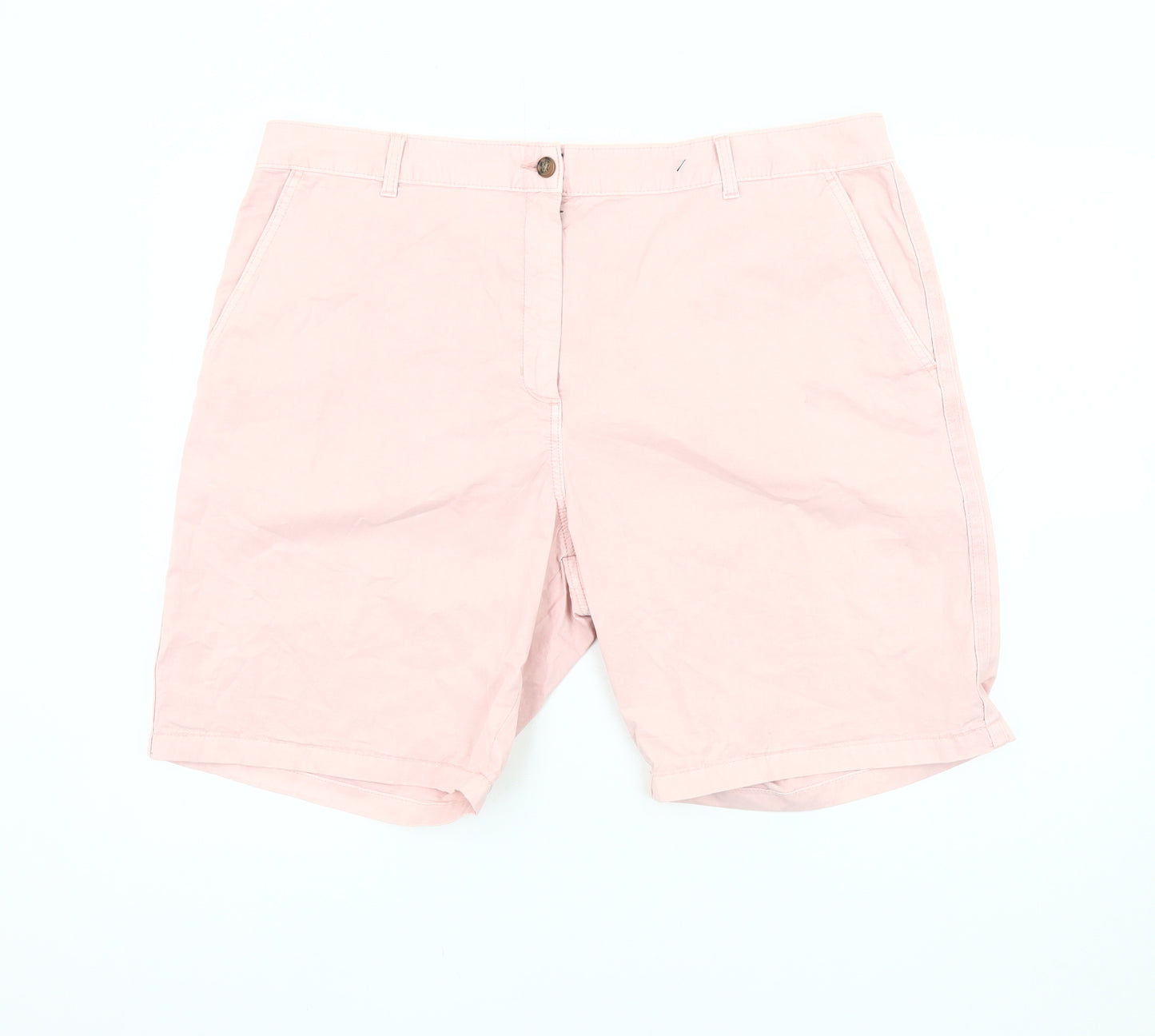 Marks and Spencer Unisex Pink Chino Shorts Size 20