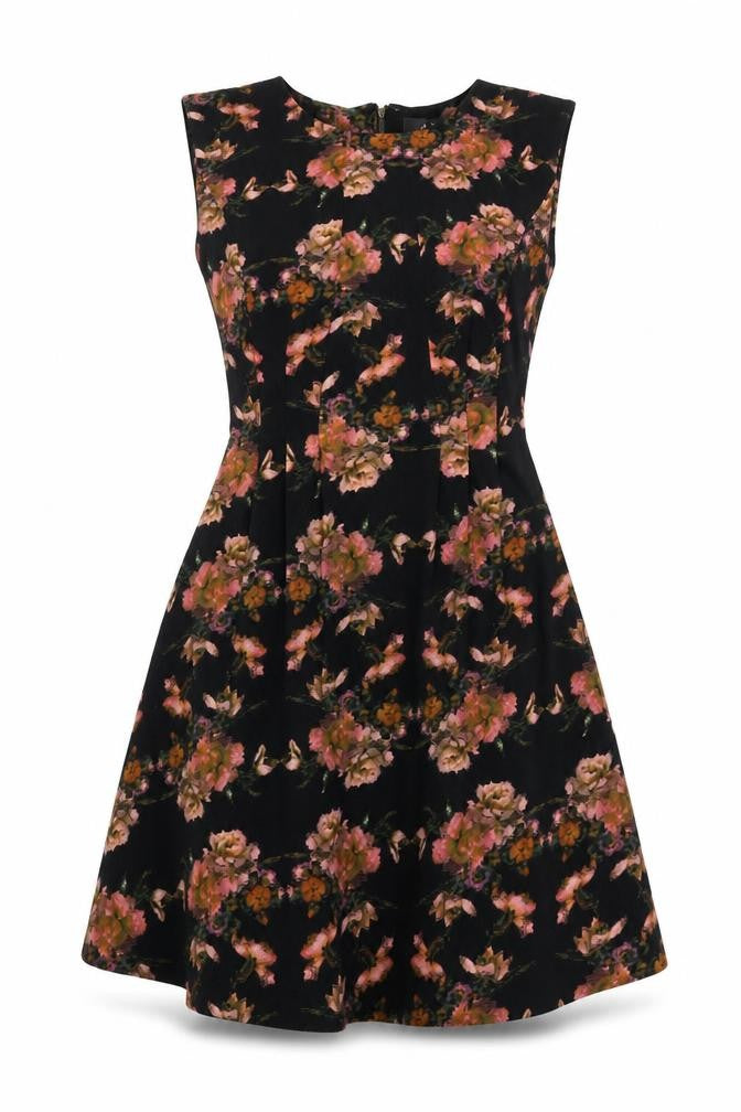 Front view of AX Paris Women's Floral A-Line Dress, size 8