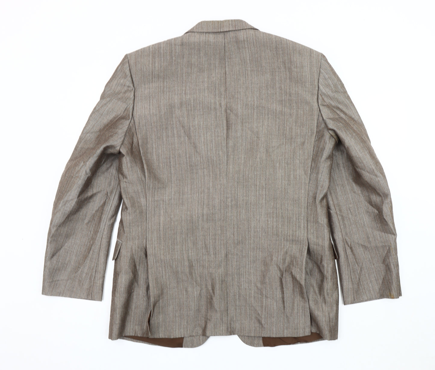 St Michael Men's Brown Striped Blazer, 42 Short, Excellent