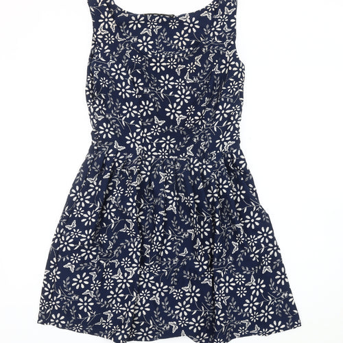 Mela Loves London Women's Blue Fit & Flare Dress, Size 12