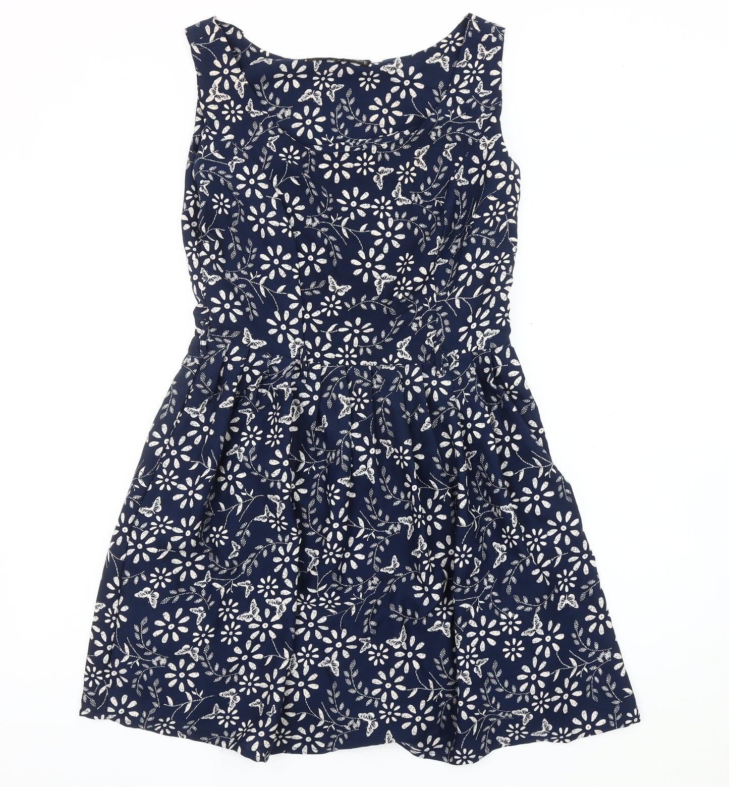 Mela Loves London Women's Blue Fit & Flare Dress, Size 12