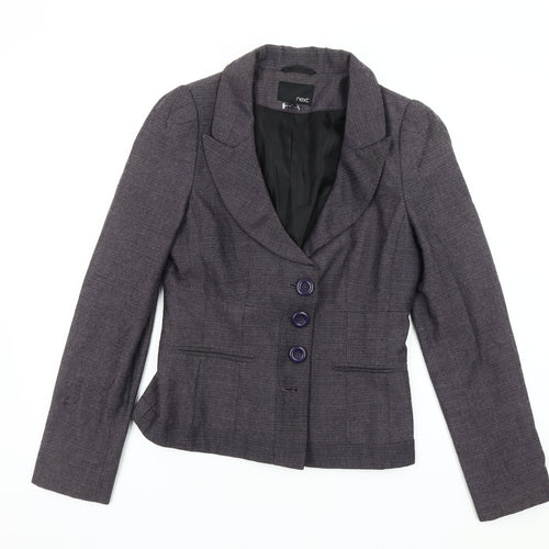 Next Women's Grey Blazer Size 8, Lined, Very Good Condition