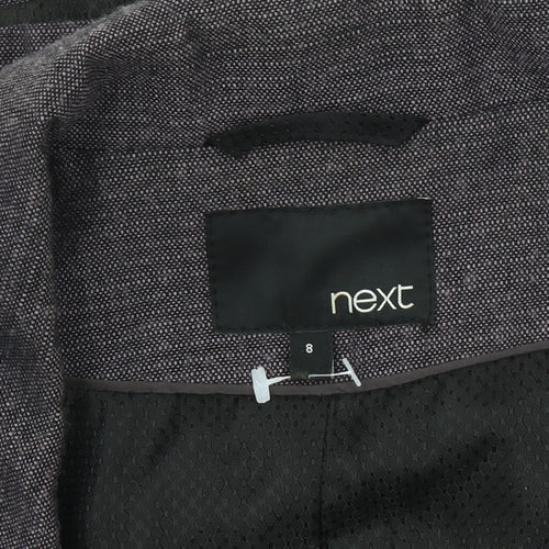 Next Women's Grey Blazer Size 8, Lined, Very Good Condition