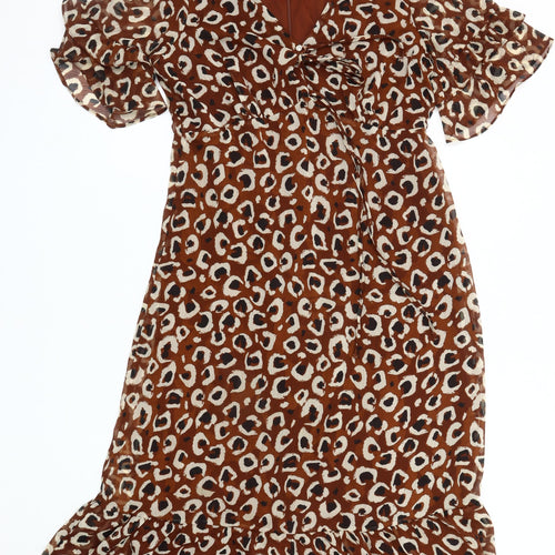 Wallis Women's Multicoloured Animal Print Dress UK 14