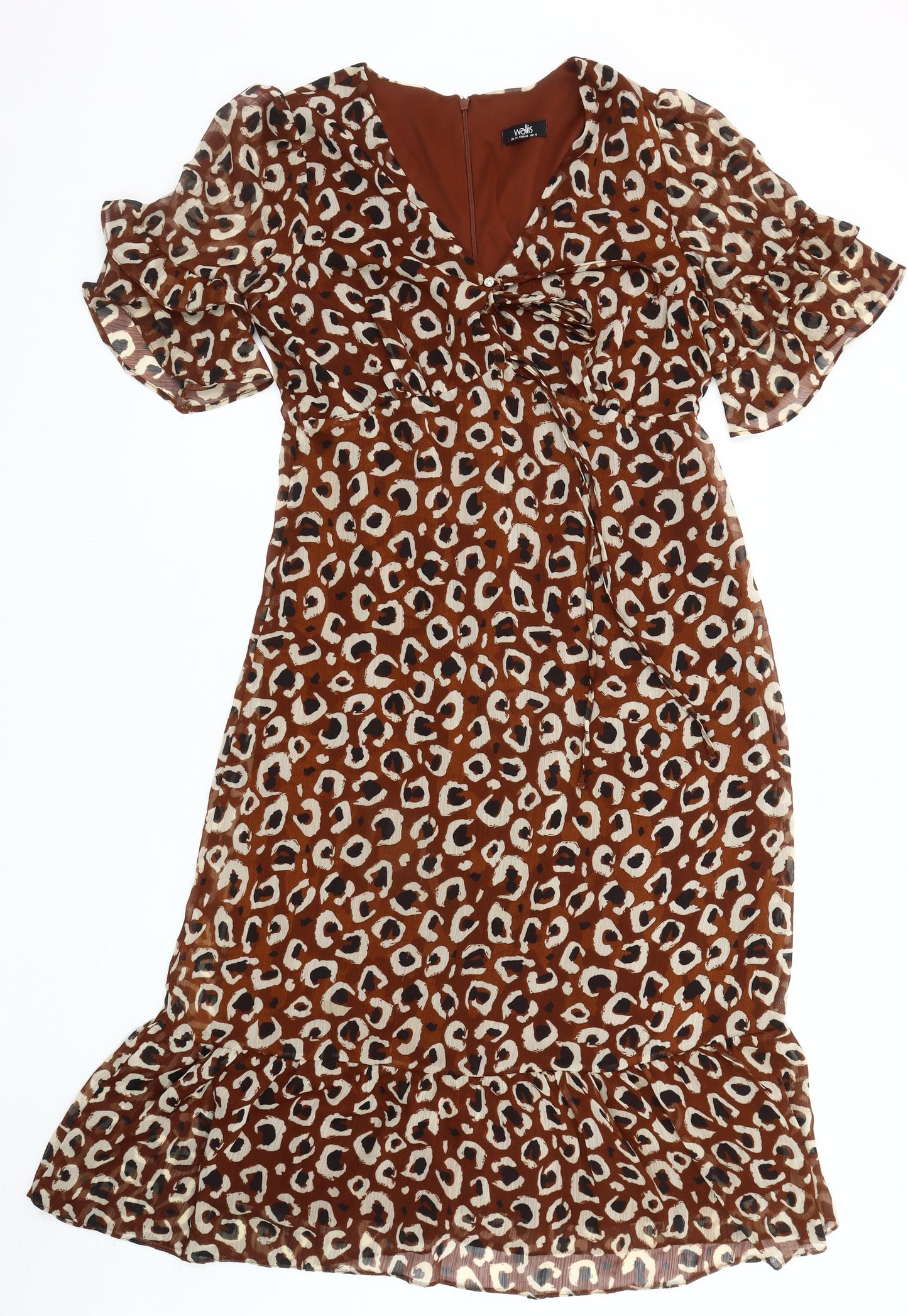 Wallis Women's Multicoloured Animal Print Dress UK 14