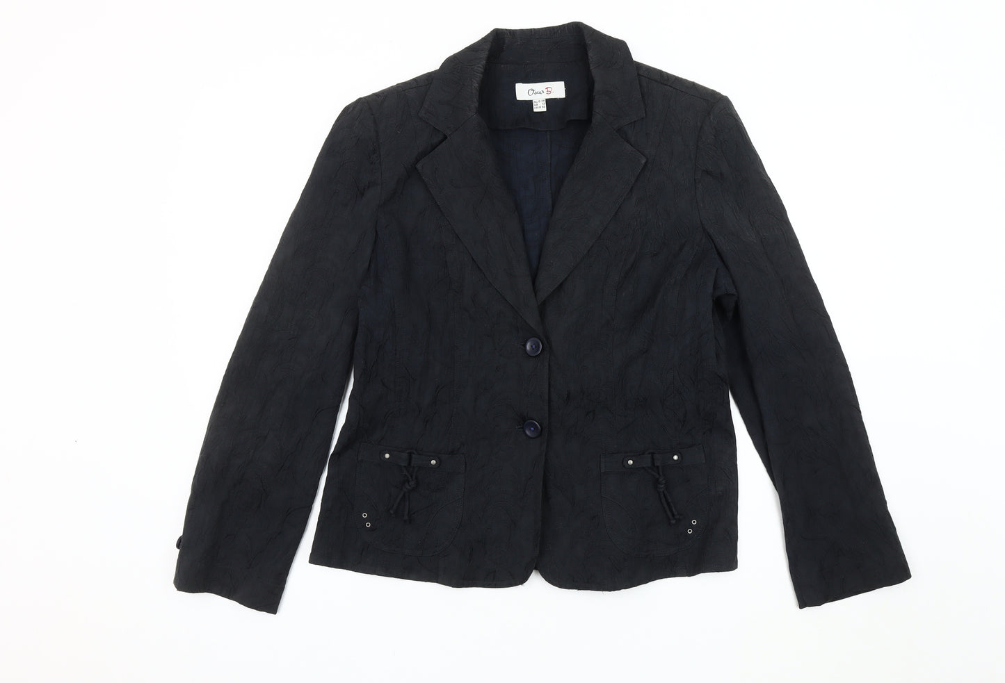 Oscar B. Women's Black Blazer, Size 12, Regular Fit