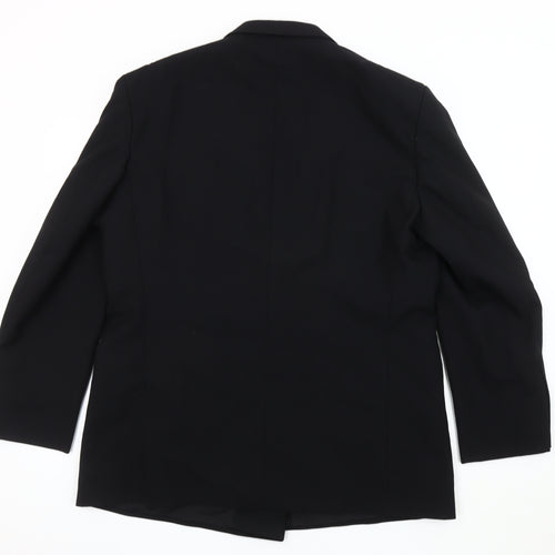 St Michael Men's Black Medium Double-Breasted Tuxedo Blazer 44R