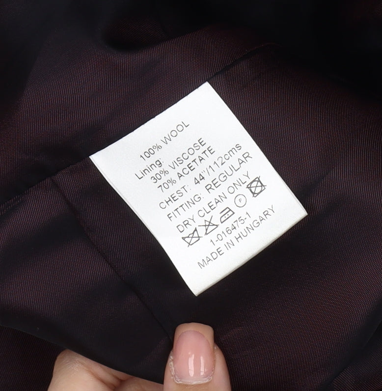 Daniel Hechter Men's Black Wool Waistcoat - Size 44, Regular Fit