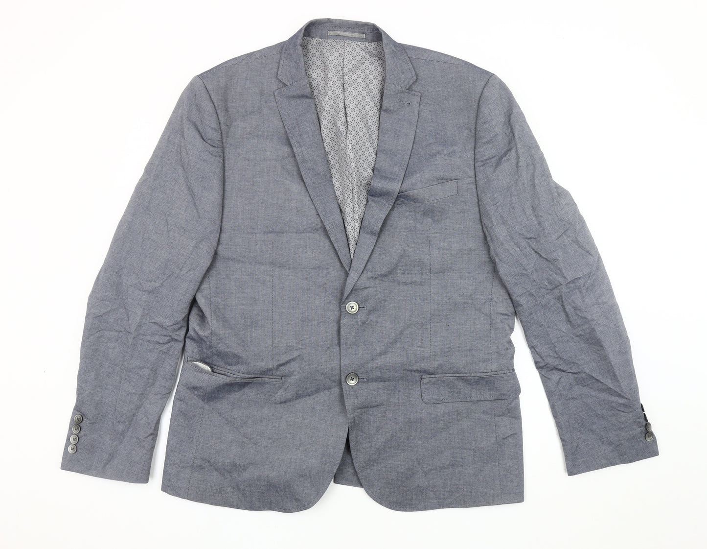 Next Men's Blue Slim Fit Blazer Size 44R