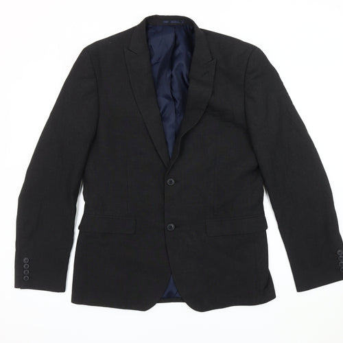 Next Men's Black Blazer 40R Regular Fit Business Jacket