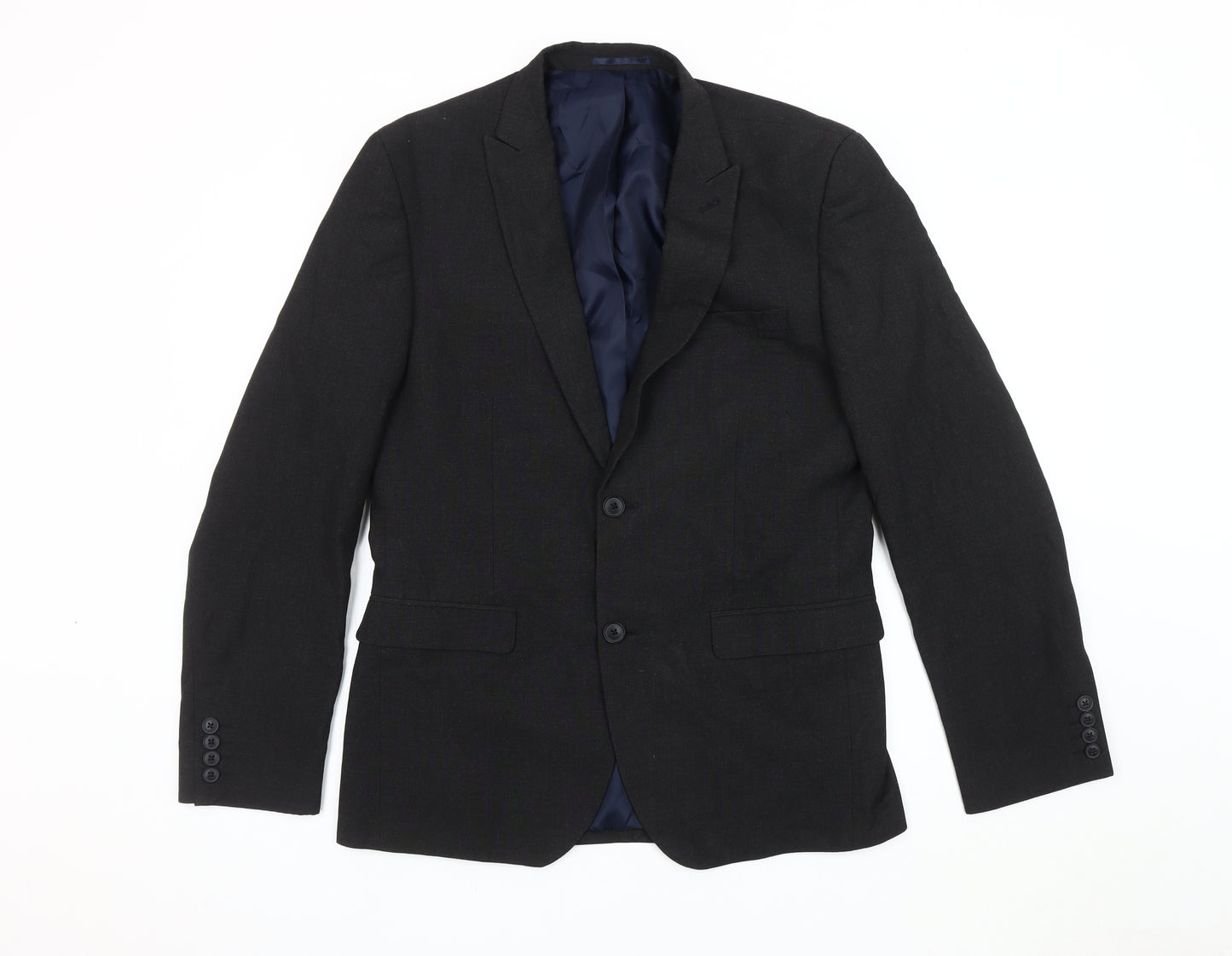 Next Men's Black Blazer 40R Regular Fit Business Jacket