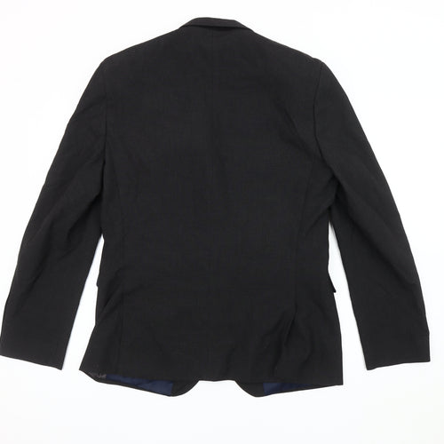 Next Men's Black Blazer 40R Regular Fit Business Jacket