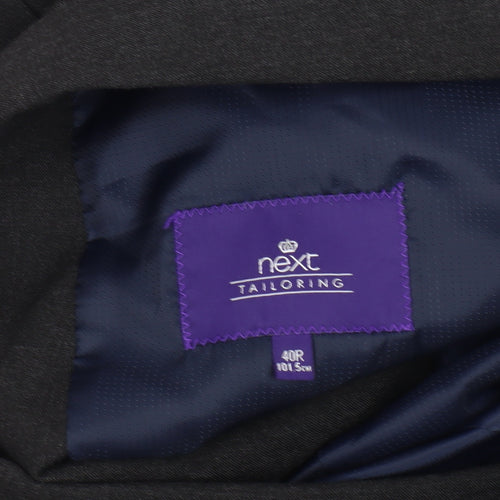 Next Men's Black Blazer 40R Regular Fit Business Jacket