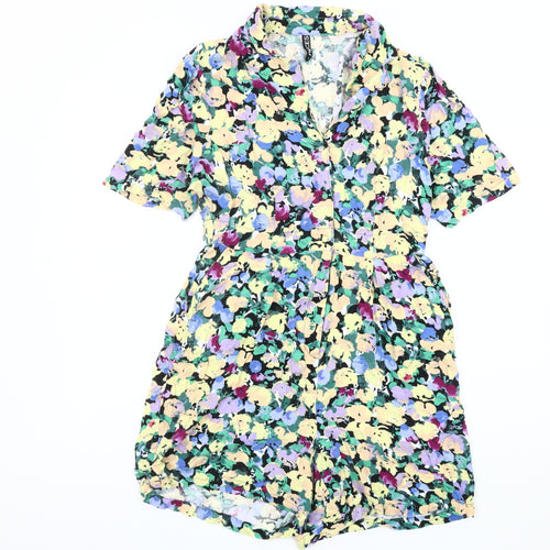 Pieces Women’s Multicoloured Floral Playsuit Size 8