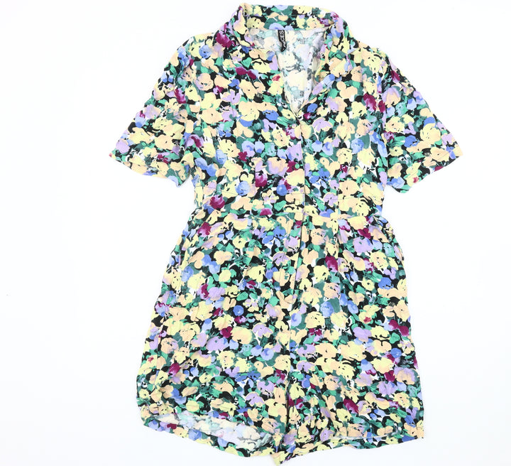 Pieces Women’s Multicoloured Floral Playsuit Size 8