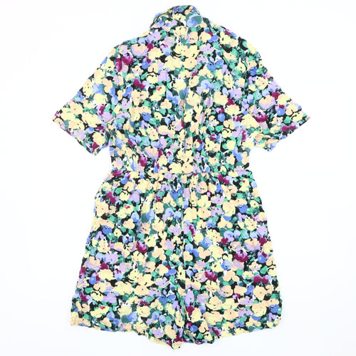 Pieces Women’s Multicoloured Floral Playsuit Size 8
