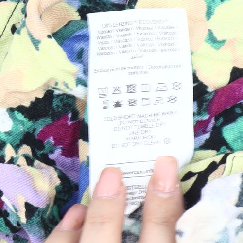 Pieces Women’s Multicoloured Floral Playsuit Size 8