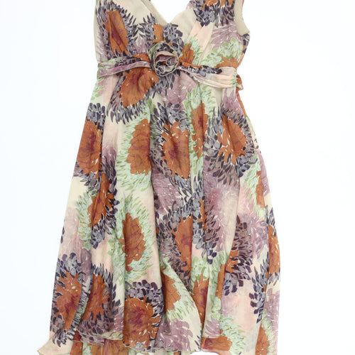 Principles Women's Multicoloured A-Line Hi-Low Dress Size 10