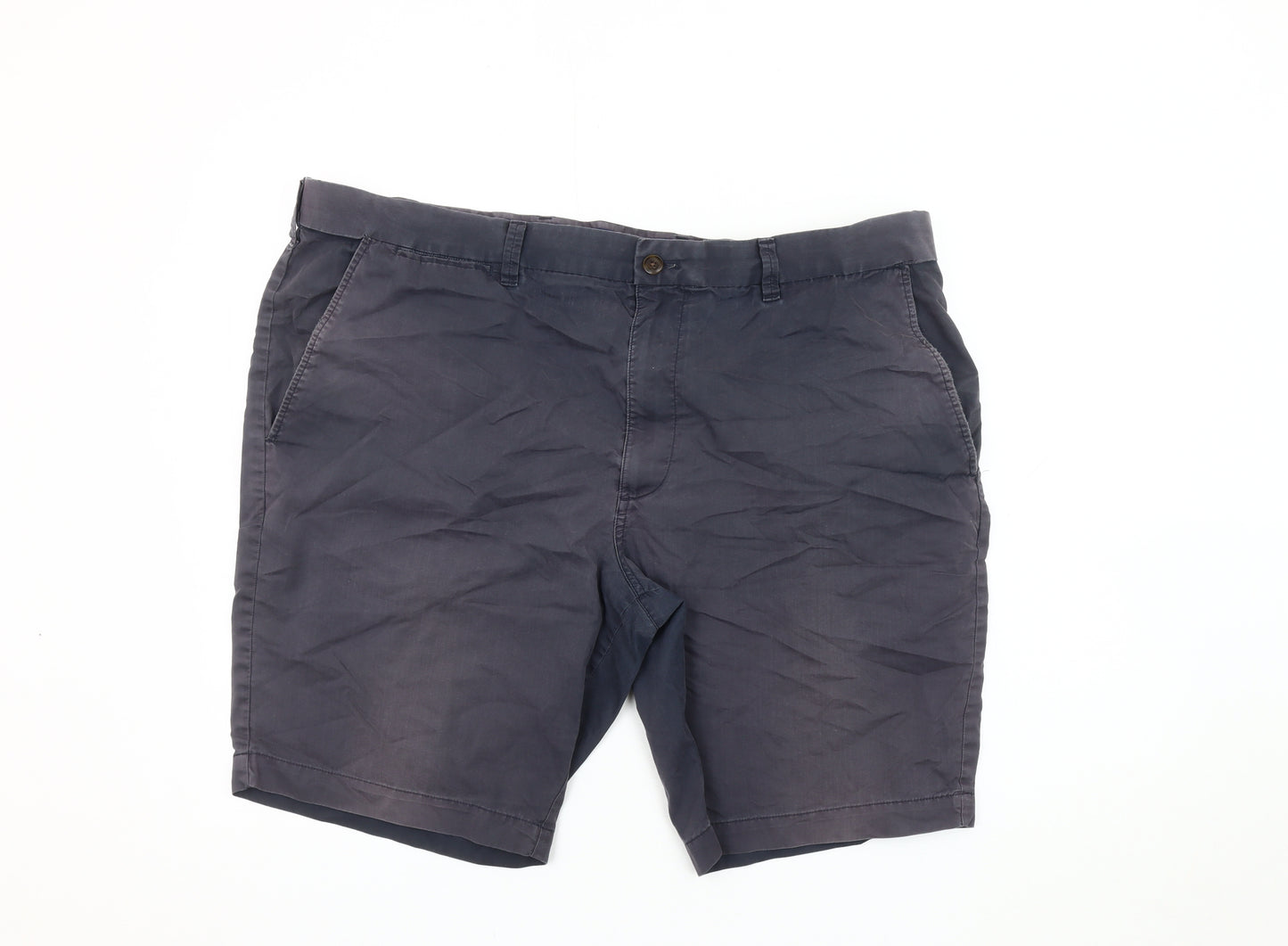 Marks and Spencer Men's Blue Chino Shorts, Size 42