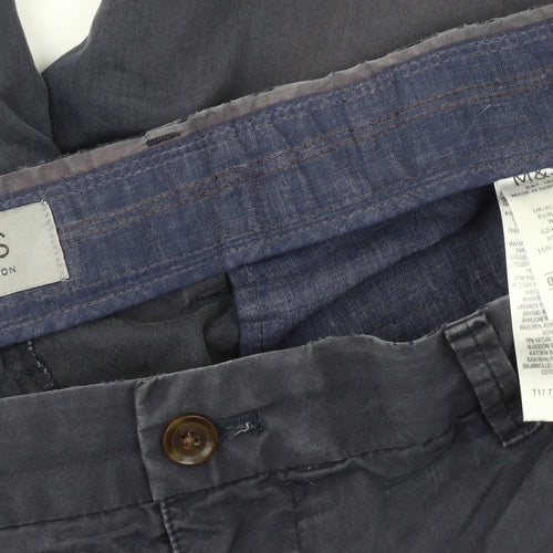 Marks and Spencer Men's Blue Chino Shorts, Size 42