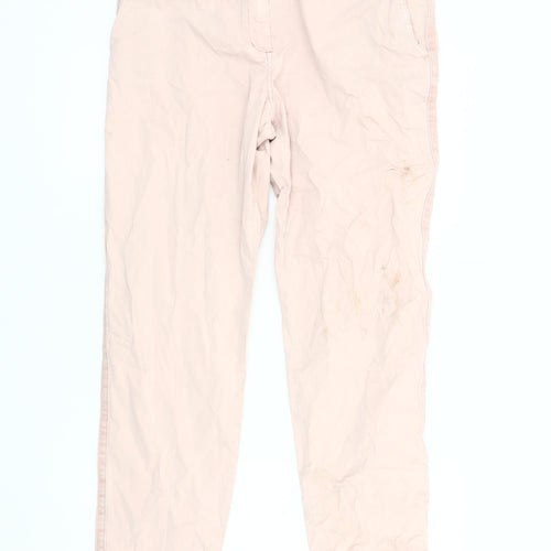 Marks and Spencer Women's Pink Cotton Trousers