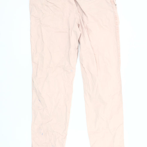 Marks and Spencer Women's Pink Cotton Trousers