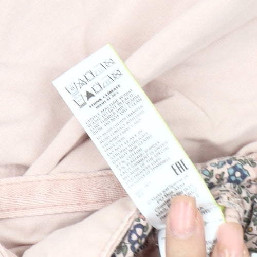 Marks and Spencer Women's Pink Cotton Trousers