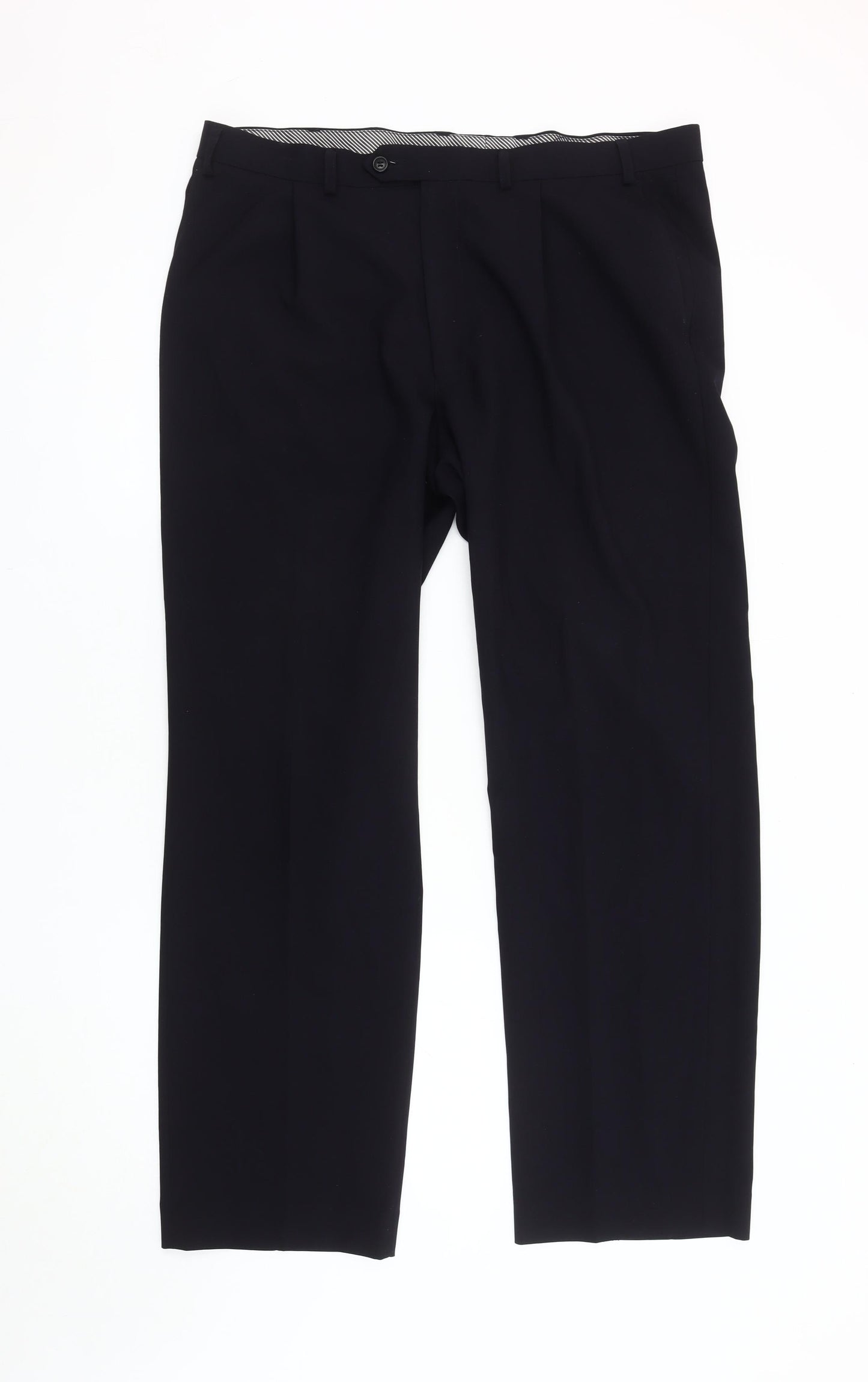 Marks and Spencer Men's Blue Crease Resistant Trousers