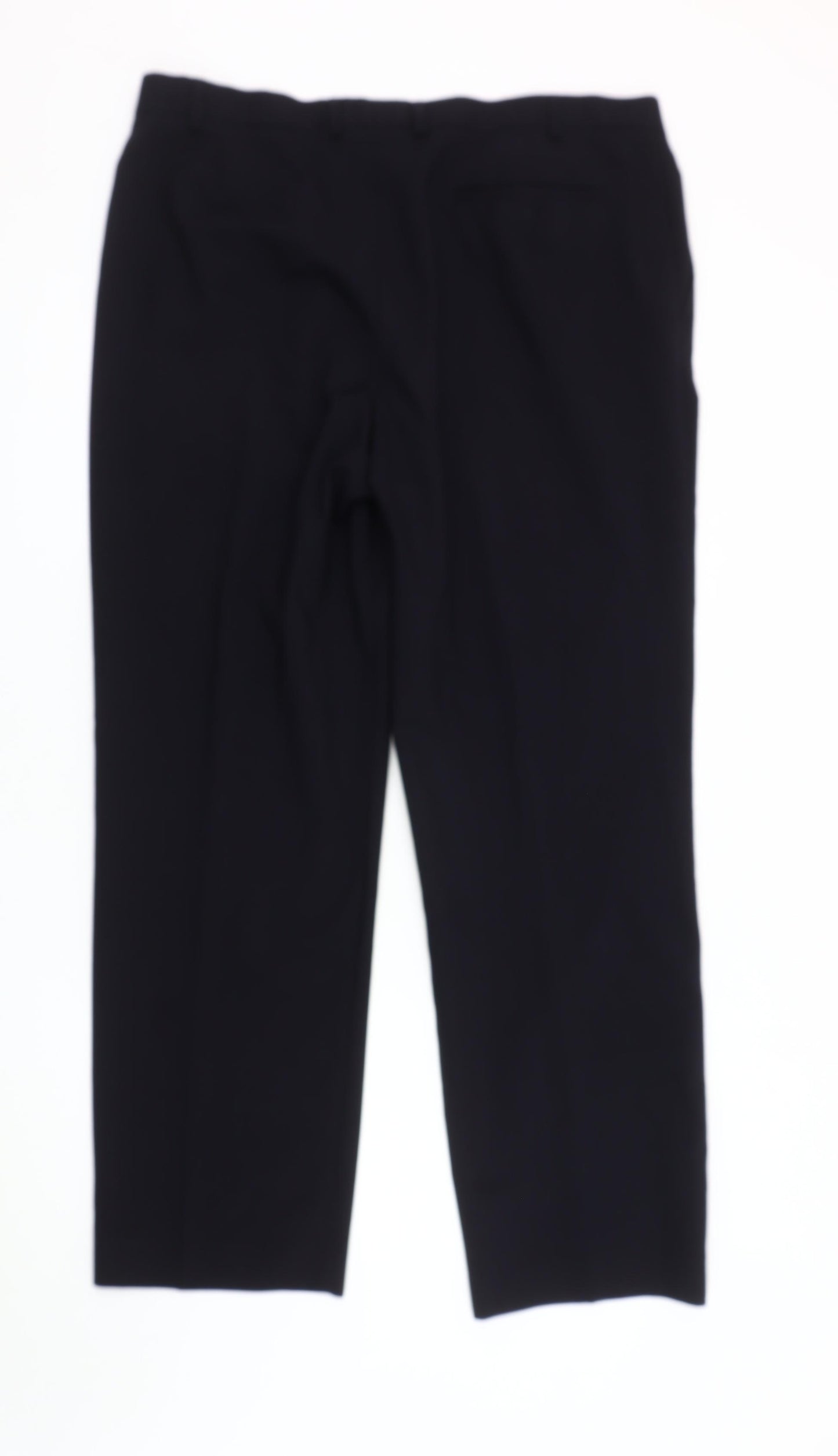 Marks and Spencer Men's Blue Crease Resistant Trousers