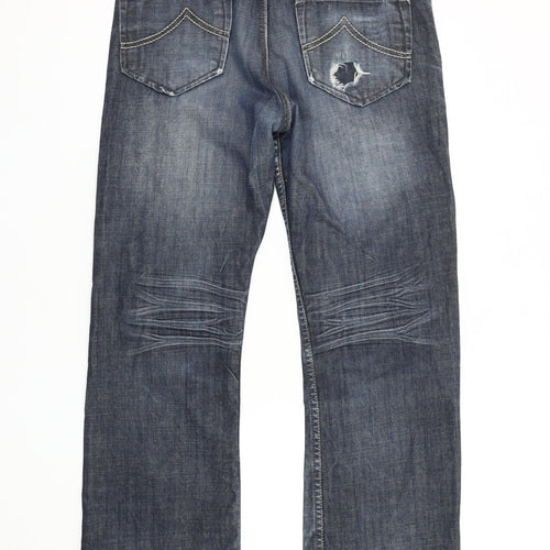 Next Men's Blue Bootcut Jeans Size 32