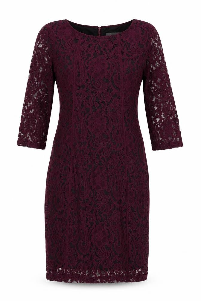 Elegant Women's Purple Sheath Dress, Size 12, Party Ready