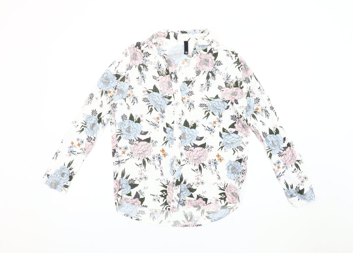 H&M Women’s Multicoloured Floral Blouse Size 10