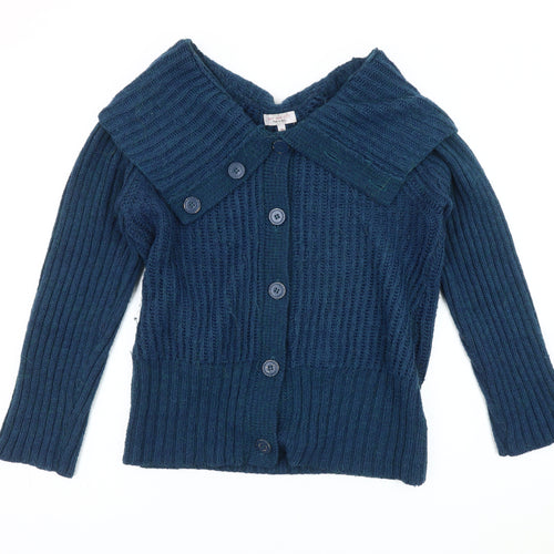 Per Una Women's Blue Cardigan - M, Knit Wool Blend
