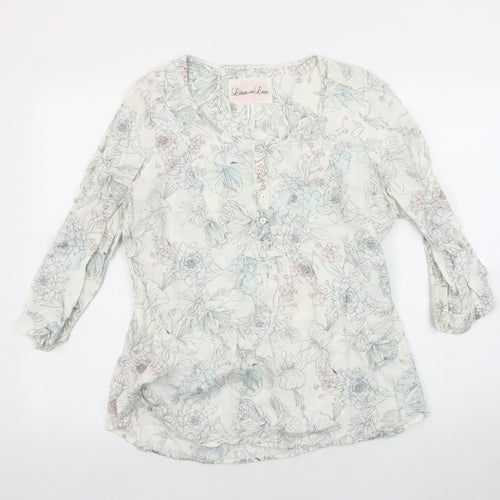 Marks and Spencer Floral Linen Blouse