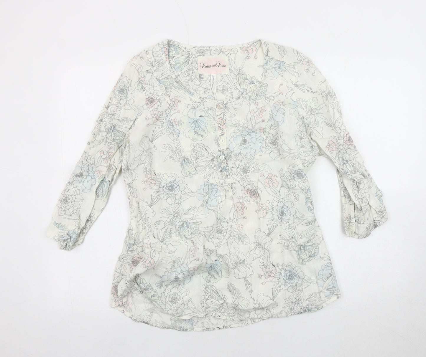 Marks and Spencer Floral Linen Blouse