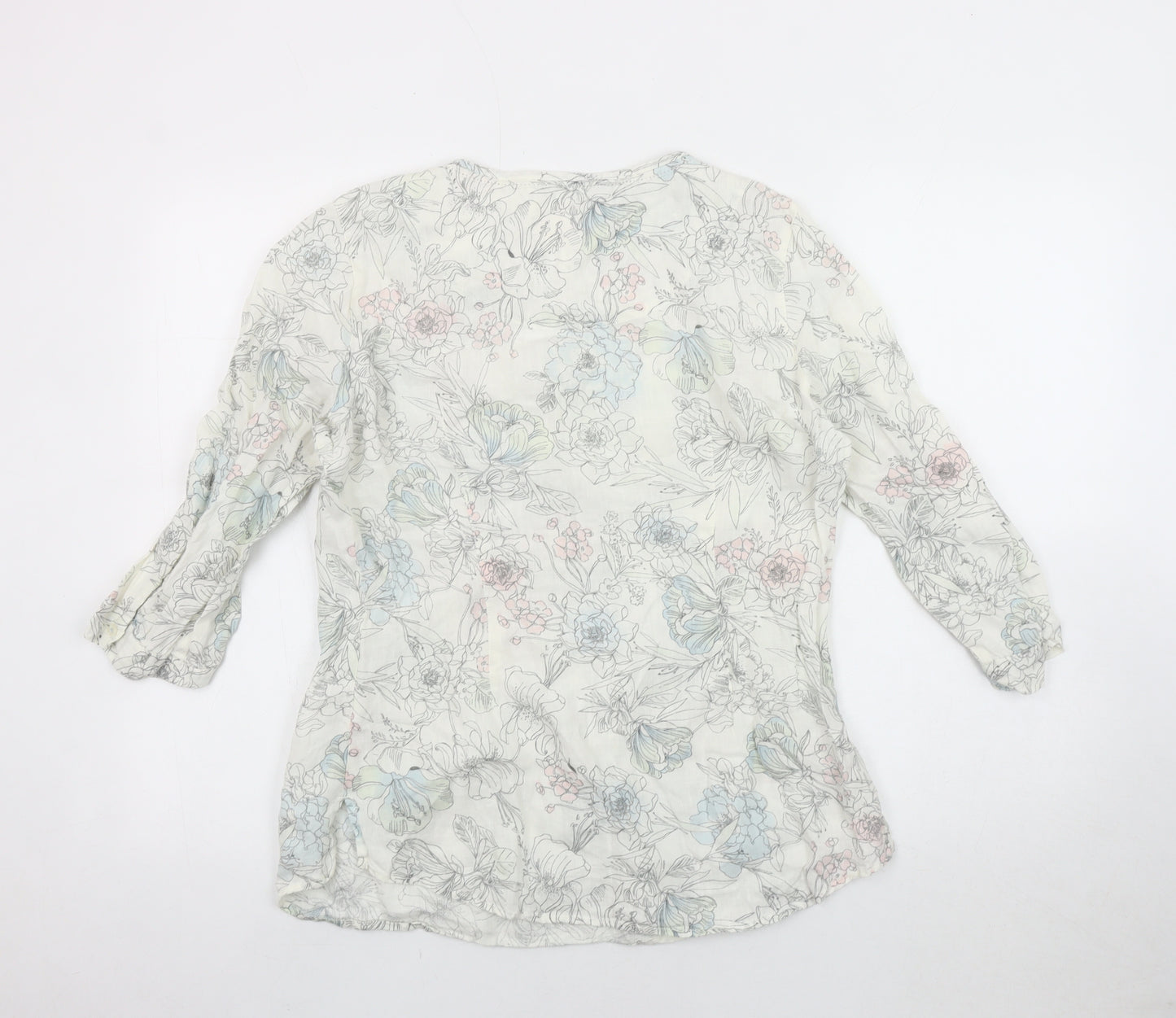 Marks and Spencer Floral Linen Blouse