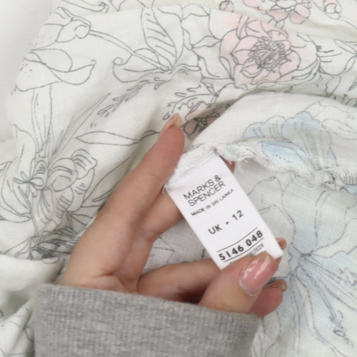 Marks and Spencer Floral Linen Blouse