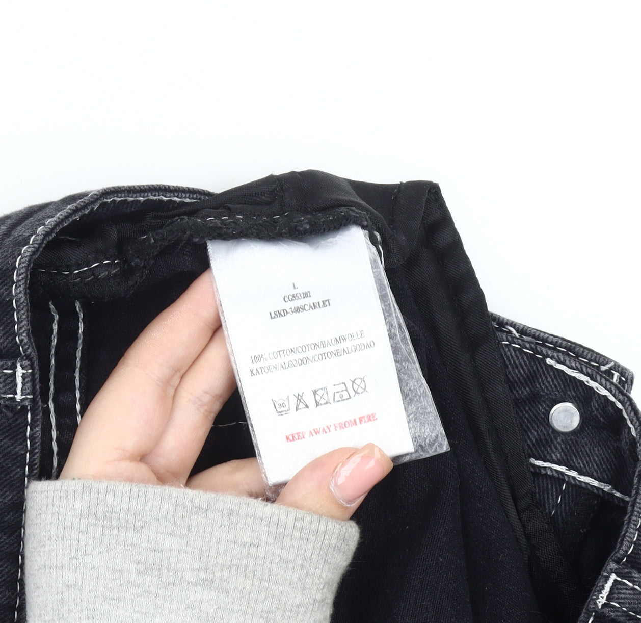 Brave Soul London Women's Black Mini Denim Skirt L