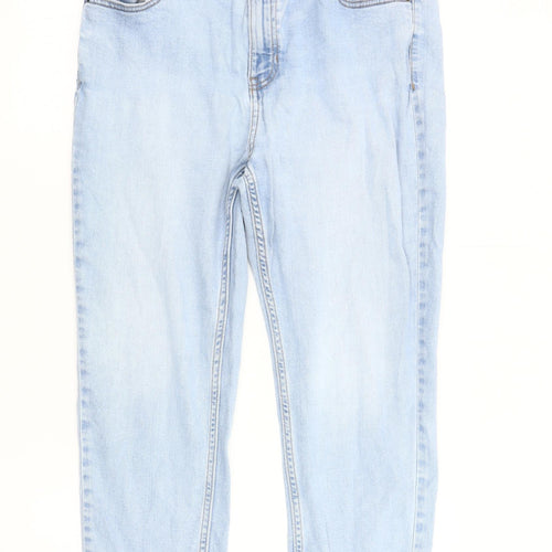 Marks & Spencer Women's Blue Cropped Denim Jeans - Size 14